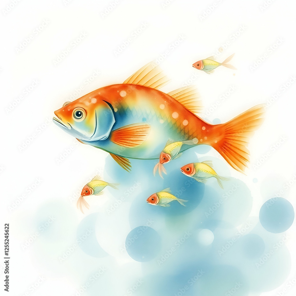Fototapeta premium goldfish in aquarium