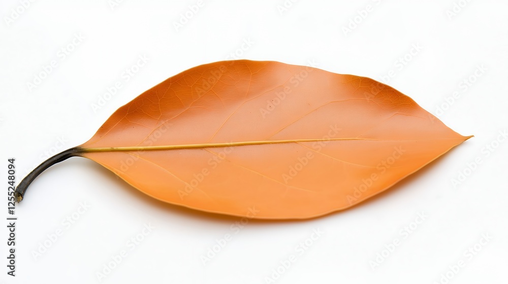 Vibrant Single Leaf on White Background, Nature and Beauty Focused Vibrant Single Leaf on White Background, Nature and Beauty Focused