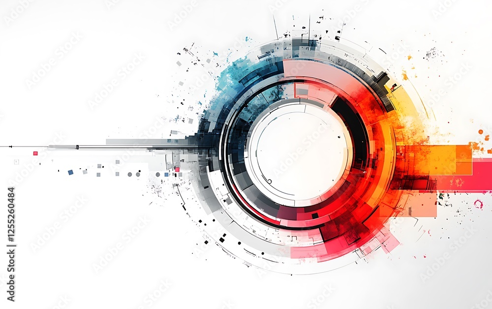 Obraz premium Abstract colorful circular design background