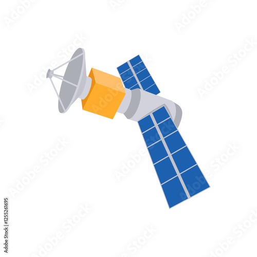 Space Satellite, Space Vector Illustration, Isolated