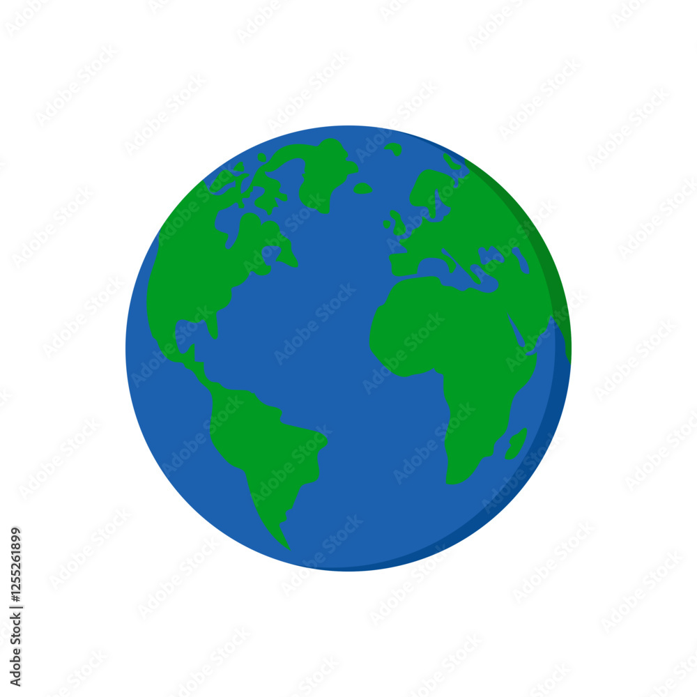 Earth, Space Vector Illustration, Isolated Earth, Space Vector Illustration, Isolated