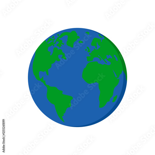Earth, Space Vector Illustration, Isolated