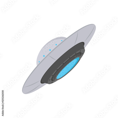 UFO, Space Vector Illustration, Isolated