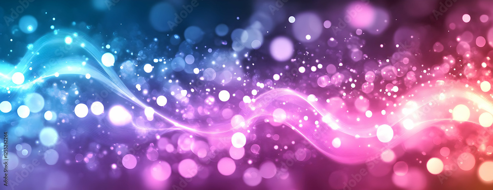 Abstract light wave, bokeh background, digital art, website design Abstract light wave, bokeh background, digital art, website design