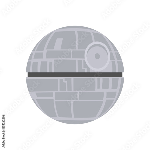 Death Star, Space Vector Illustration, Isolated