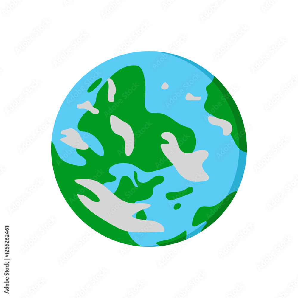 Exo Planet, Space Vector Illustration, Isolated Exo Planet, Space Vector Illustration, Isolated