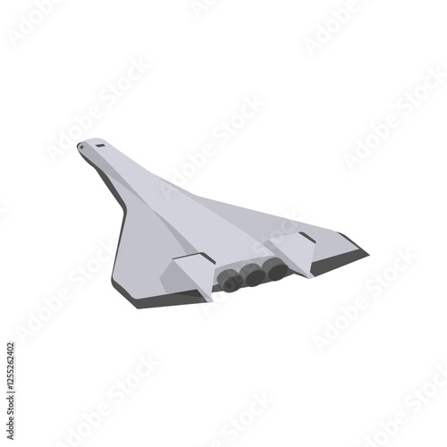 Space Plane, Space Vector Illustration, Isolated
