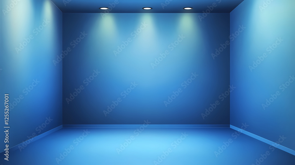 custom made wallpaper toronto digitalAbstract blue background, minimalistic studio room for product display presentation with copy space area