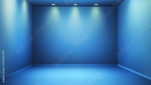 Wallpaper Mural Abstract blue background, minimalistic studio room for product display presentation with copy space area Torontodigital.ca