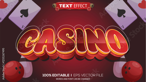 3d text effect casino theme
