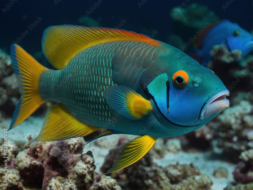 Vibrant Tropical Fish in Stunning Underwater Coral Reef Scene Vibrant Tropical Fish in Stunning Underwater Coral Reef Scene