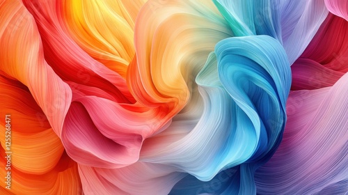 Colorful swirling fabric abstract background