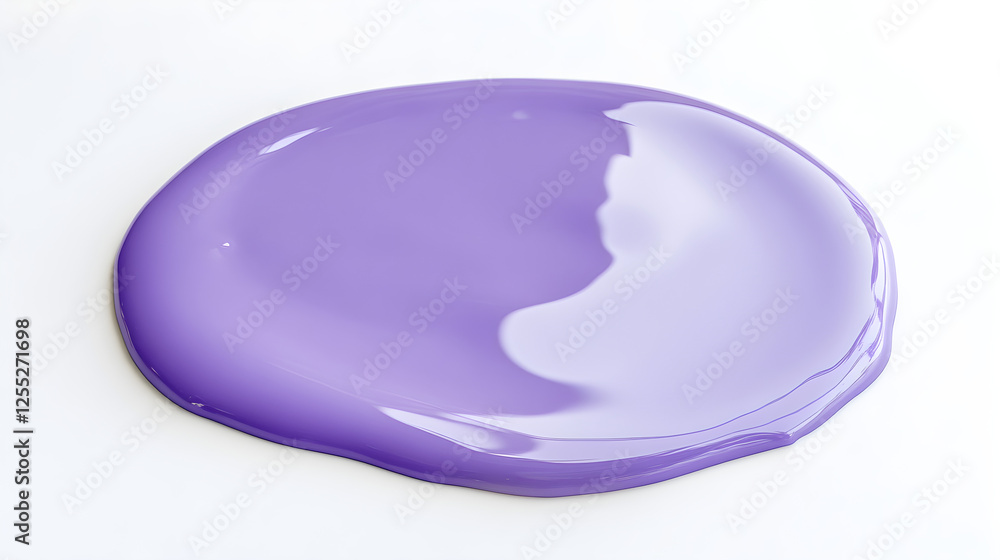 Lilac splash forming a smooth oval puddle on white Lilac splash forming a smooth oval puddle on white