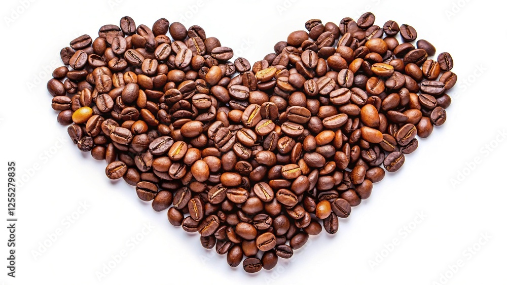 Coffee Beans Heart Shape Isolated Coffee Beans Heart Shape Isolated