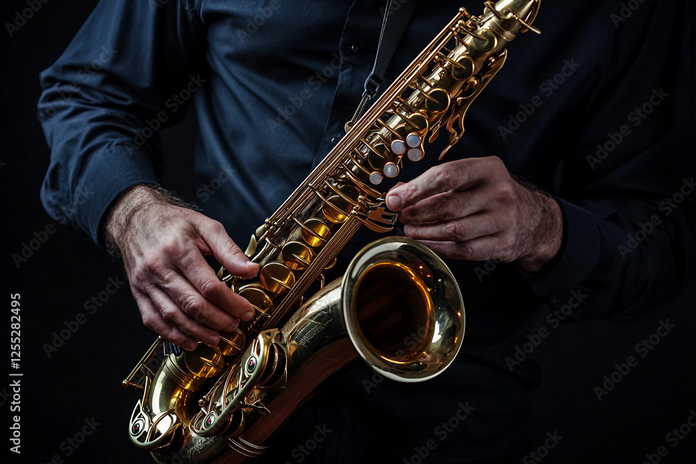 Naklejka premium Image captures the atmosphere of live music, AI generated picture