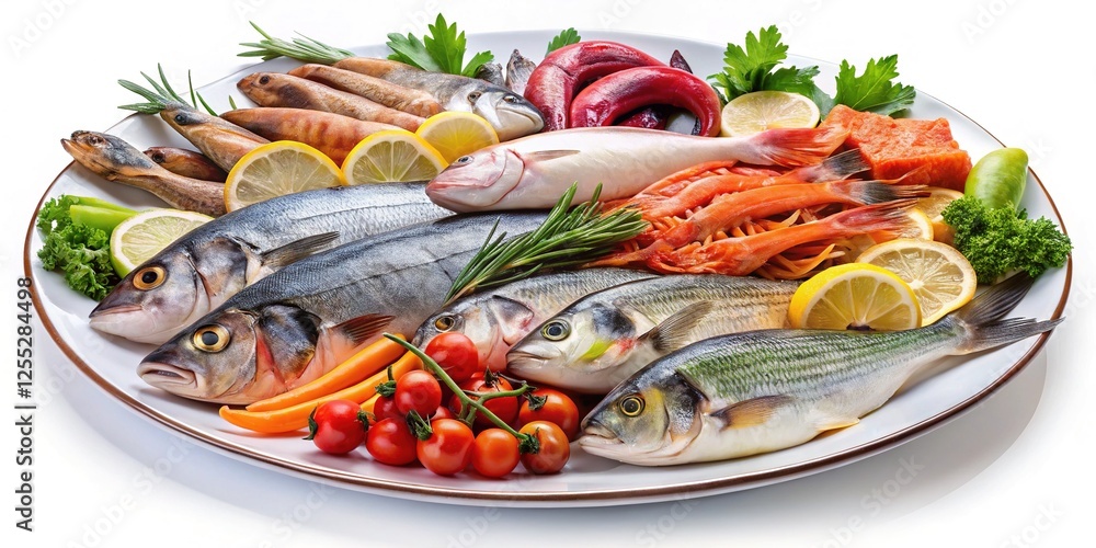 Fresh Fish Delicacies at the Restaurant Fresh Fish Delicacies at the Restaurant