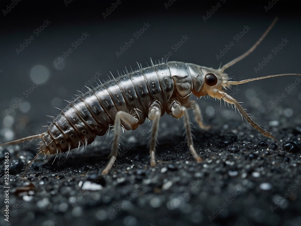 Close-Up Macro of Cockroach Indoor Pest with Detailed Antennae and Segmented Body Close-Up Macro of Cockroach Indoor Pest with Detailed Antennae and Segmented Body