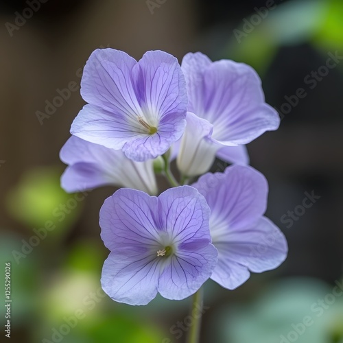 Delicate Lilac Flowers in a Serene Garden Setting Capturing the Beauty of Nature and Floral Design