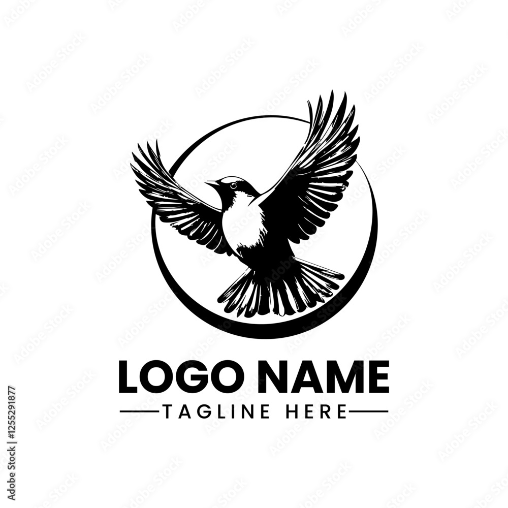 Obraz premium bird vector logo design illustration