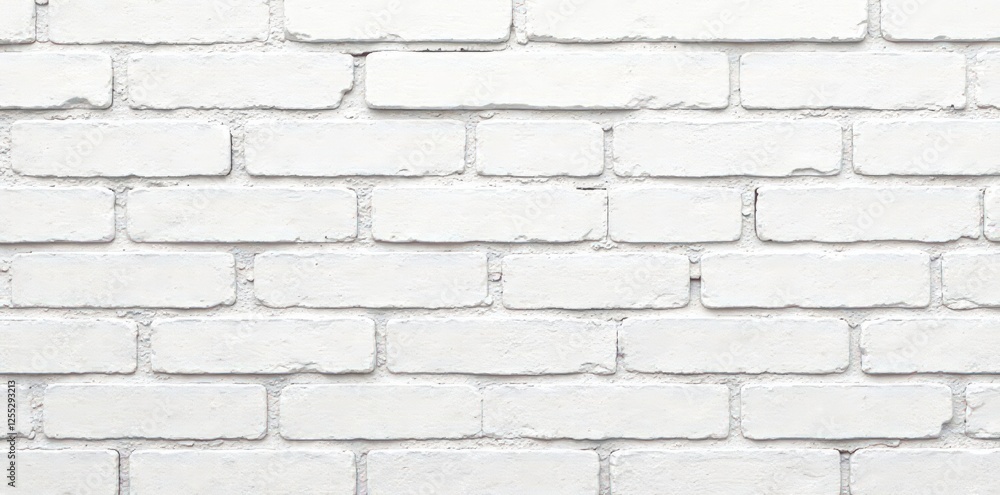Clean white brick wall texture, seamless background, texture, image