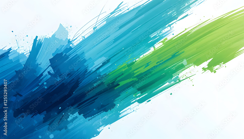 Obraz premium Dynamic brush strokes in vibrant colors abstract art digital artwork creative environment artistic perspective expressive design