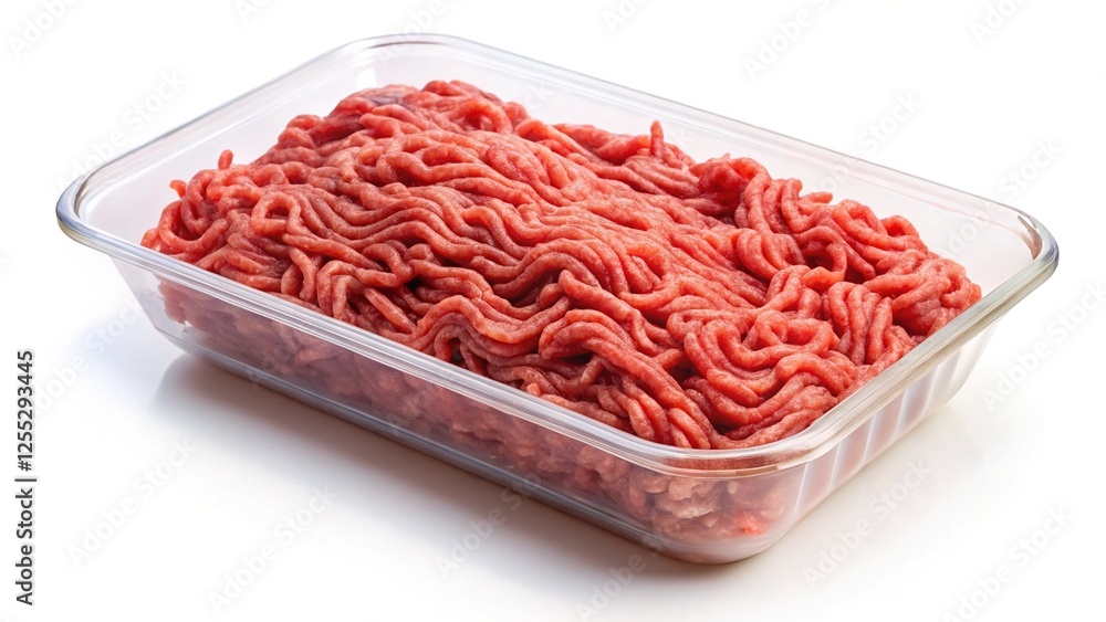 Premium Quality Raw Fresh Minced Meat in Plastic Container