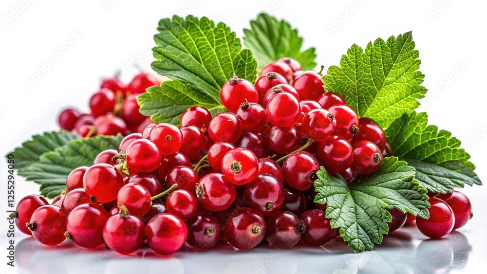 Red Currant on White, Nature's Ruby Red Currant on White, Nature's Ruby