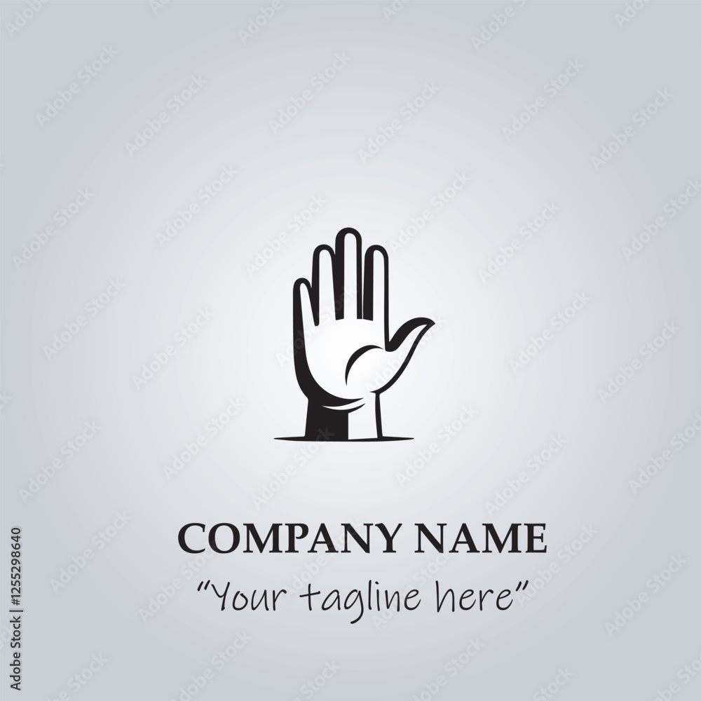 Hand logo company vector illustration Hand logo company vector illustration