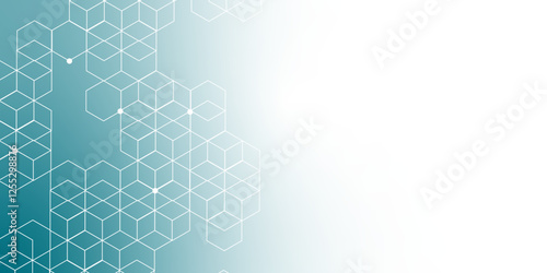 Medical background from hexagons pattern. Geometric elements of design texture with molecular structures and chemical compounds. health, science and innovation medicine. vector illustration. 