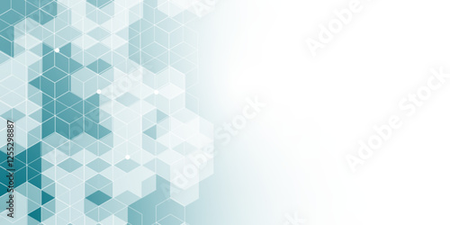 Medical background from hexagons pattern. Geometric elements of design texture with molecular structures and chemical compounds. health, science and innovation medicine. vector illustration. 