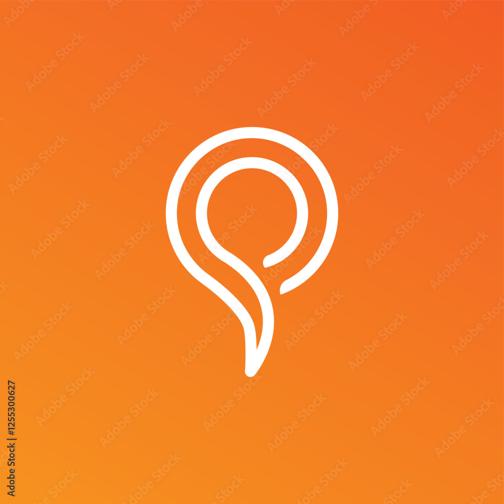 Letter P Pinned Location Letter P Pinned Location
