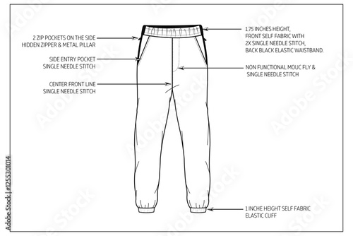 Men's Active Jogger Technical Tech pack.
