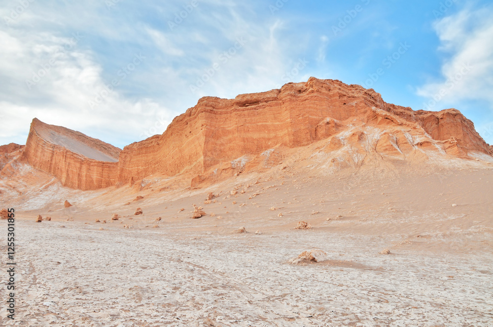 Fototapeta premium The so-called Valley of the Moon in the Chilean Atacama Desert west of San Pedro de Atacama