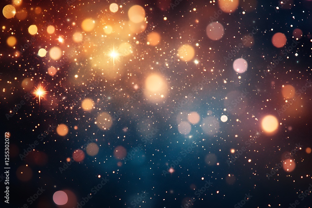 Distant Galaxy with Sparkling Stars and Glowing Nebula. Distant Galaxy with Sparkling Stars and Glowing Nebula.