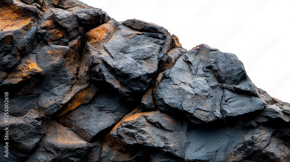 Closeup Rocky Cliff Formation With Uneven Edges Closeup Rocky Cliff Formation With Uneven Edges