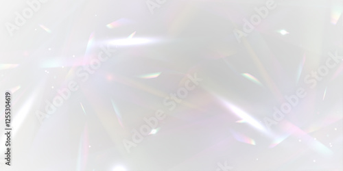 PNG Glowing background with crystal dust and shimmering light. Magical sparkling particles floating in the air. Rainbow light reflections, highlights, glitter, and glow. Transparent PNG with bokeh eff