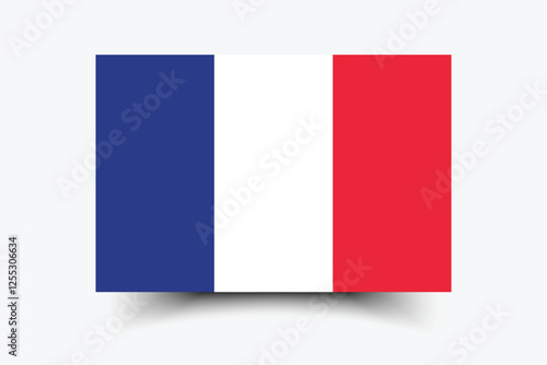 France flag official colors and proportion digital vector illustration.