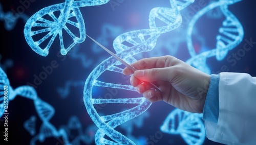 Exploring Human DNA: Scientist studies human DNA and treats it