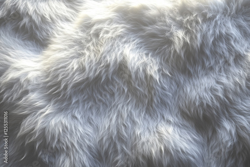 Fluffy fur texture with volumetric details and soft light transitions photo