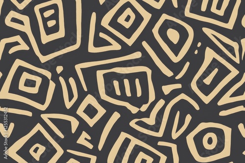 Abstract Pattern Design with Geometric Shapes and Lines