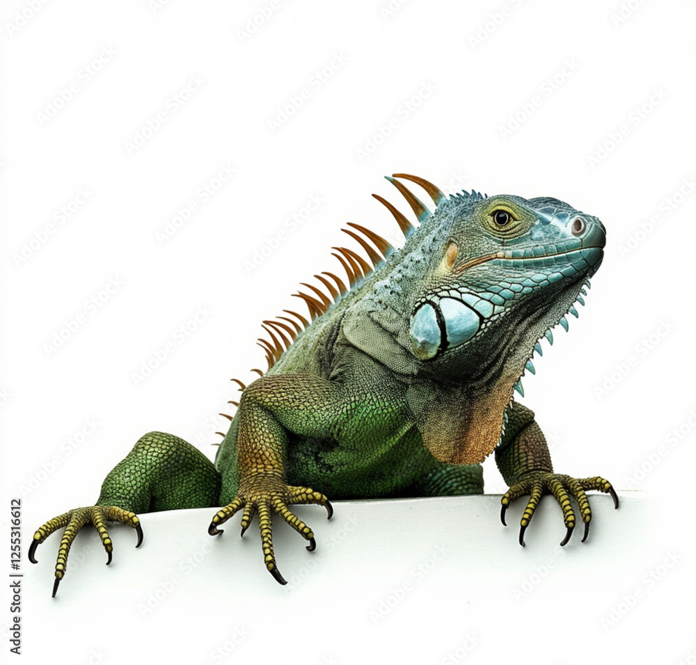 Fototapeta premium iguana on white background