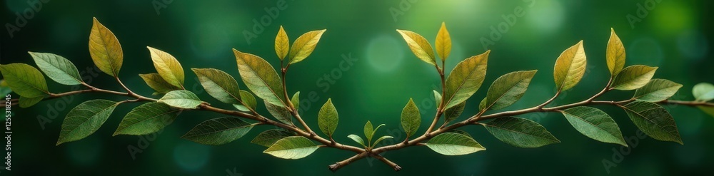 Delicate gold leaf laurel wreath, intertwined branches, greenery backdrop , elegant, graphic Delicate gold leaf laurel wreath, intertwined branches, greenery backdrop , elegant, graphic