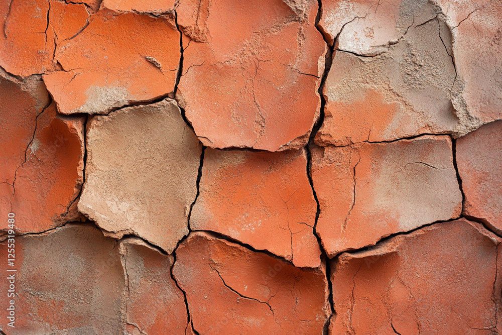 Texture of cracked dried clay with deep crevices and different shades Texture of cracked dried clay with deep crevices and different shades
