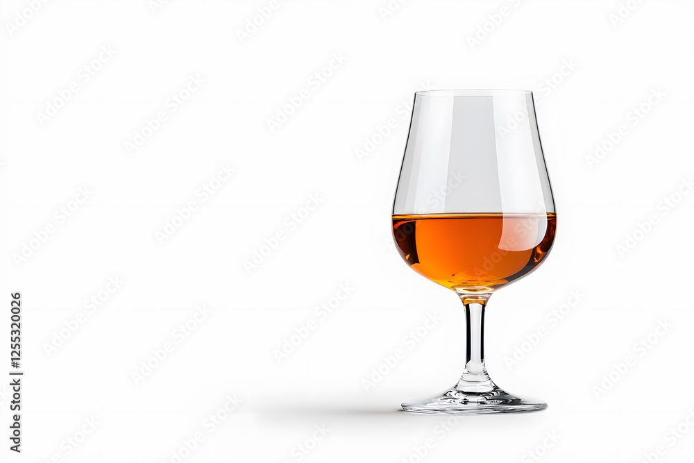 Glass of cognac isolated on white background Glass of cognac isolated on white background