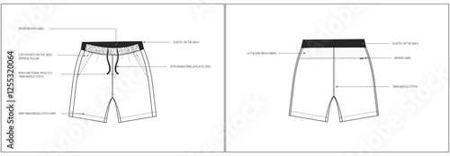 Men's Active Shorts Technical Tech pack.