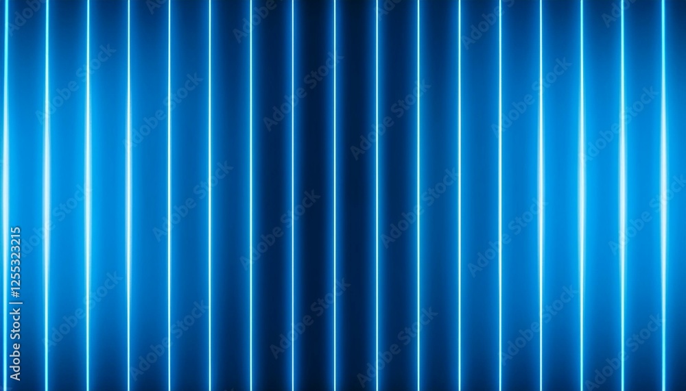 Blue neon glowing stripes abstract Blue neon glowing stripes abstract