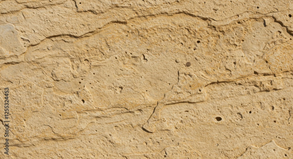 Naklejka premium Textured surface of a weathered stone wall showcasing natural patterns