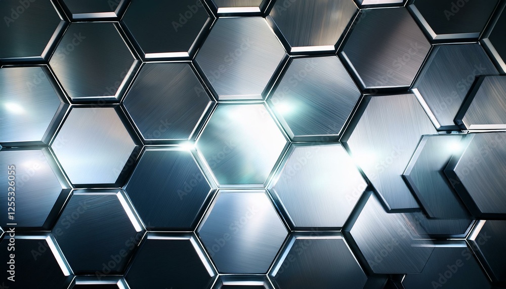 Hexagonal abstract metal background Hexagonal abstract metal background