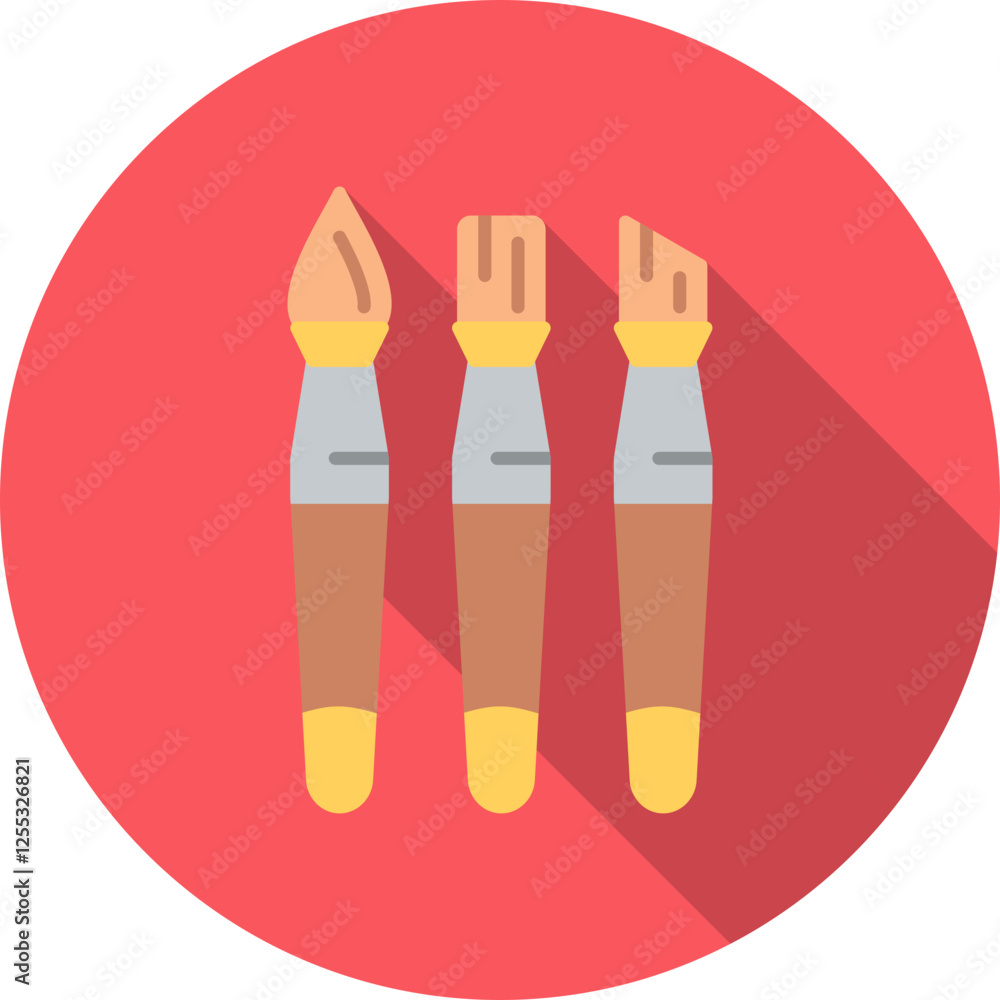 Obraz premium Brushes Vector Icon