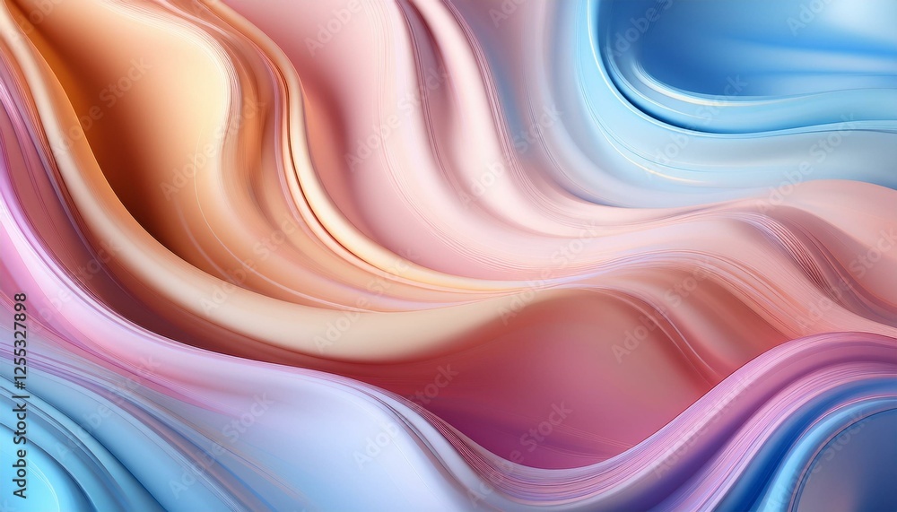 Fototapeta premium Soft and liquid color waves background